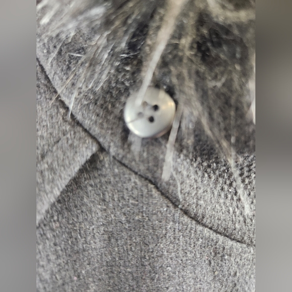 EUC Calvin Klein Textured Black Fitted Coat - Picture 8 of 9